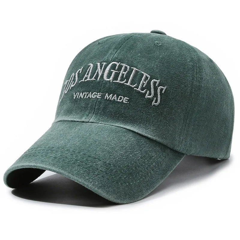 Vintage Distressed ”LOS ANGELESS“ Embroidered Baseball Cap