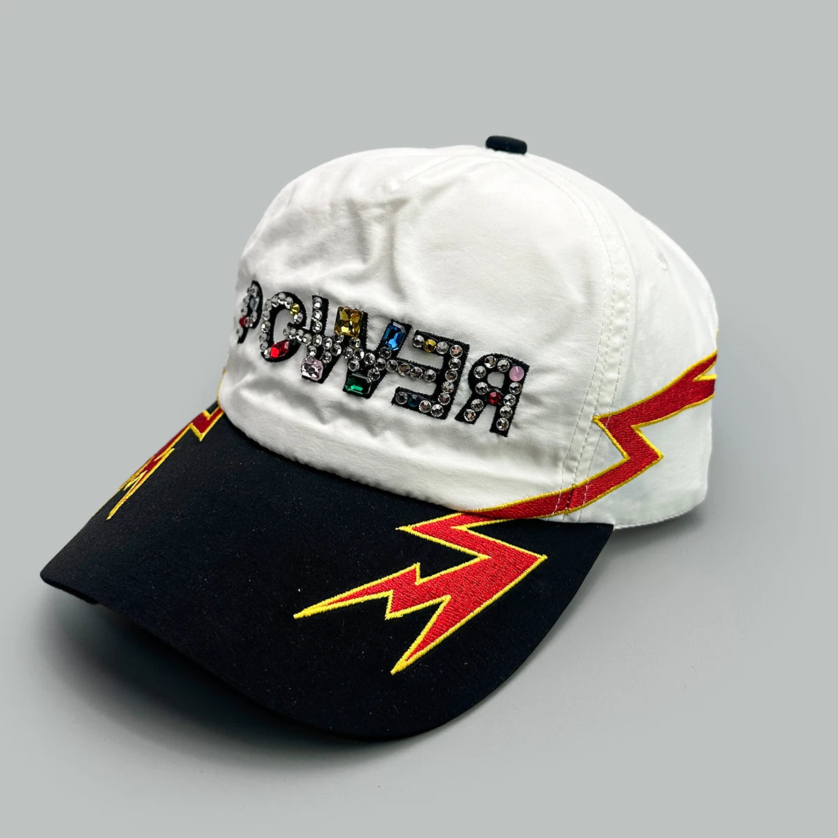 Flash Diamond Letters Lightning Embroidery Baseball Hats