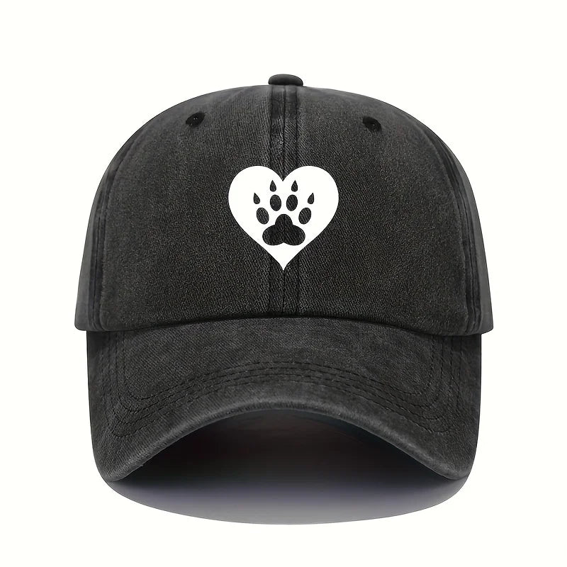 Claw Print Love Print Baseball Cap Retro Cap