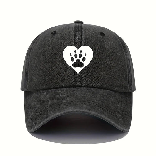 Claw Print Love Print Baseball Cap Retro Cap