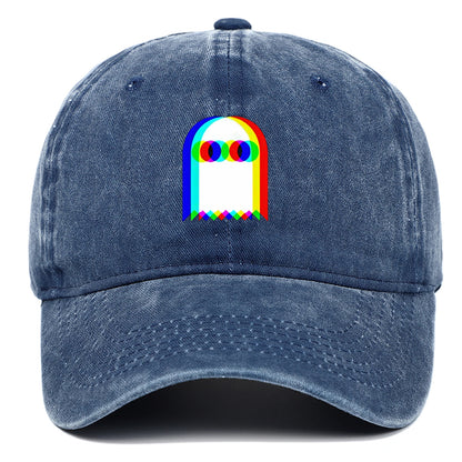 Colorful Ghost Print Baseball Cap Suitable for Daily Dressing Up and Halloween Parties