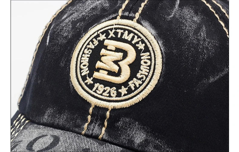 Retro Hat Baseball Cap Embroidery Letter Baseball Cap Fashion Couple Shade Sunscreen Versatile