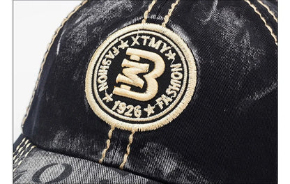 Retro Hat Baseball Cap Embroidery Letter Baseball Cap Fashion Couple Shade Sunscreen Versatile