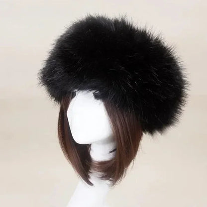 Winter Thick Furry Hairband Fluffy Russian Faux Fur Women