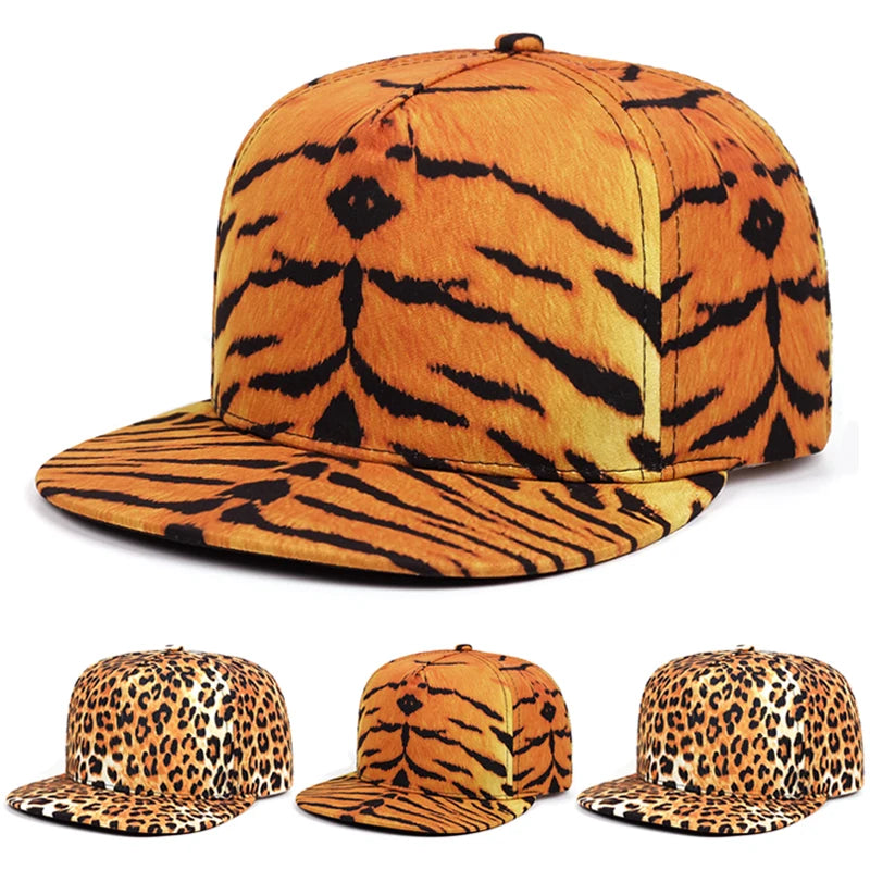 Flat brimmed Hat with Printed Pattern Street Pop Skateboarding Hip Hop Hat