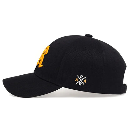 Unisex R Letter Side AR Embroidery Snapback Baseball Caps Spring Autumn
