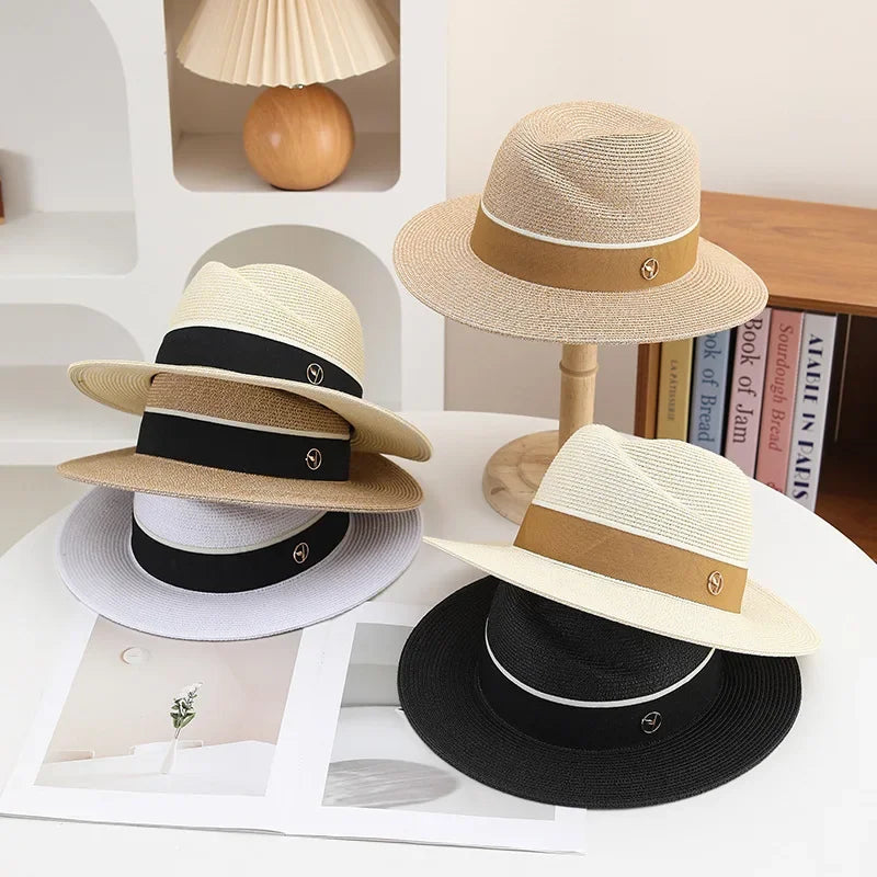New Summer Panama Straw Hat UPF50+