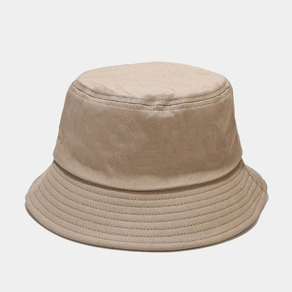 Unisex Simple Summer Solid Cotton Bucket Hat For Women