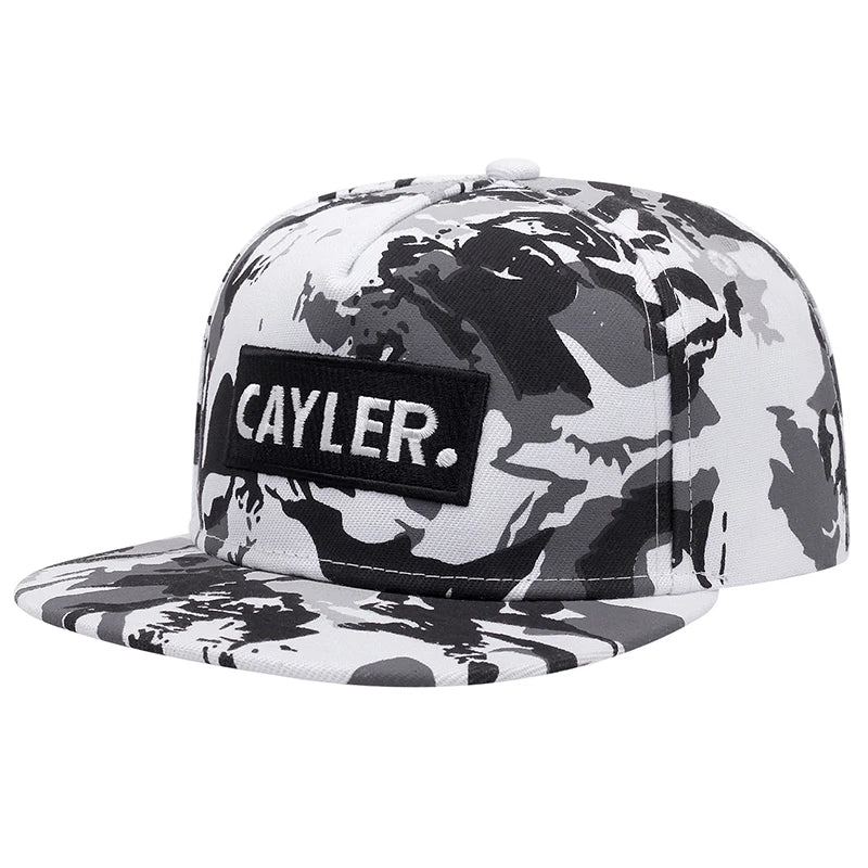 Trendy Cayler Leaf Rose Flat brimmed Hat Fashionable Hip Hop Hat