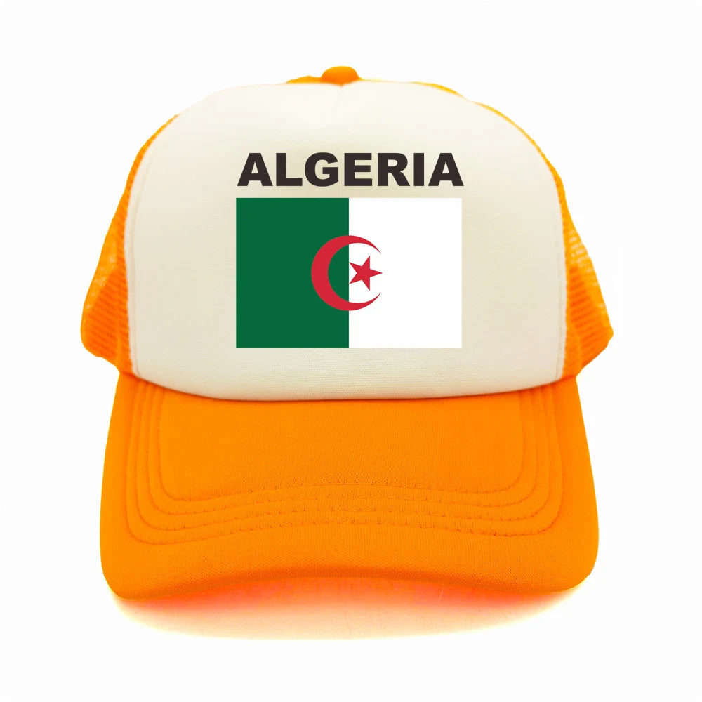 Cool Algeria Trucker Cap Men Algeria Flag Hat Baseball Cap