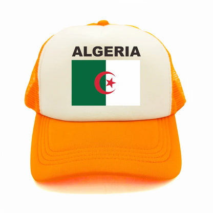 Cool Algeria Trucker Cap Men Algeria Flag Hat Baseball Cap
