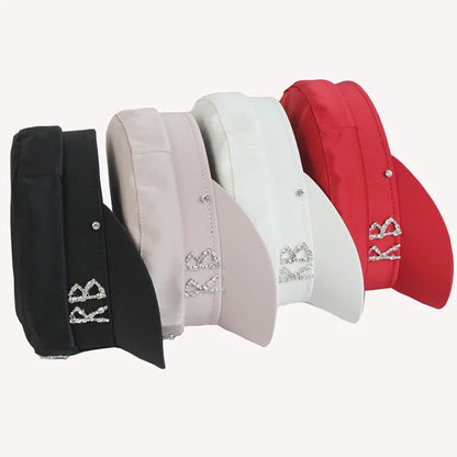 Brand Designer Satin Diamond R B Letter Newsboy Caps Women Flat Hat