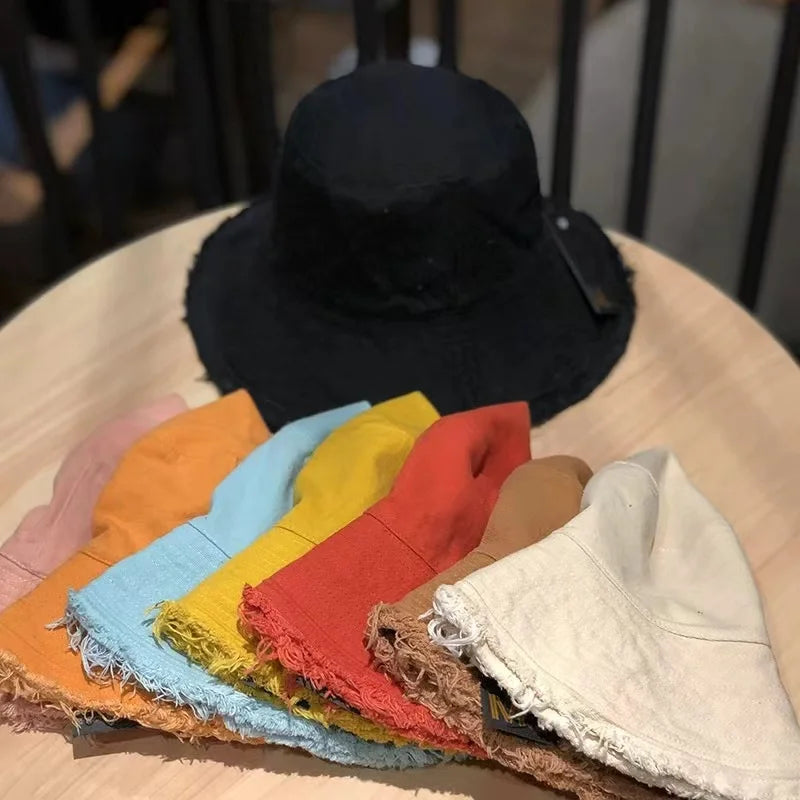 Fashion Foldable Burrs Bucket Hat for Women Men