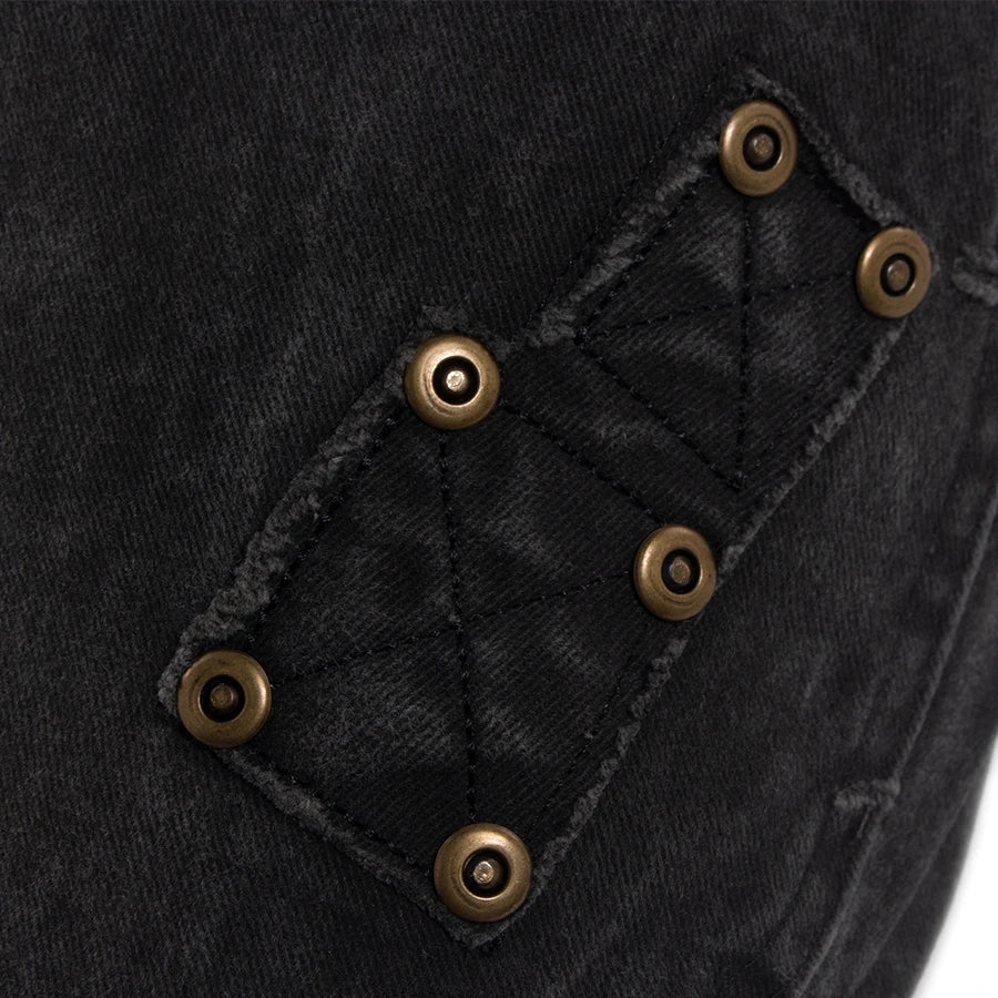 Vintage Rivet Newsboy Cap Men Women Fashion Washed Cabbie Beret