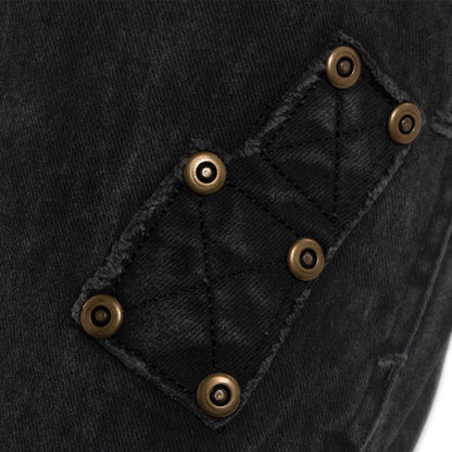 Vintage Rivet Newsboy Cap Men Women Fashion Washed Cabbie Beret