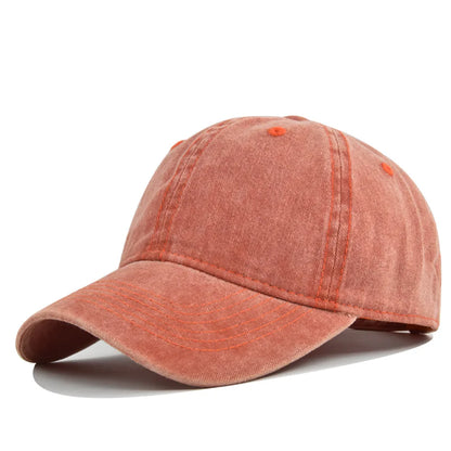 Retro Washed Cotton Baseball Cap Men Women