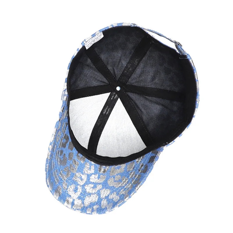 Leopard Print Plain Color Baseball Cap Breathable Sunshade Warm Couple Hat