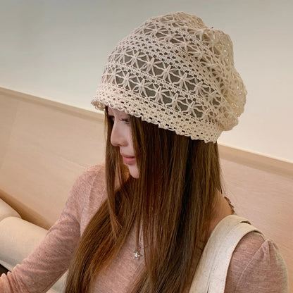 Bohemian Hand-Woven Cut Out Hooded Hat For Women