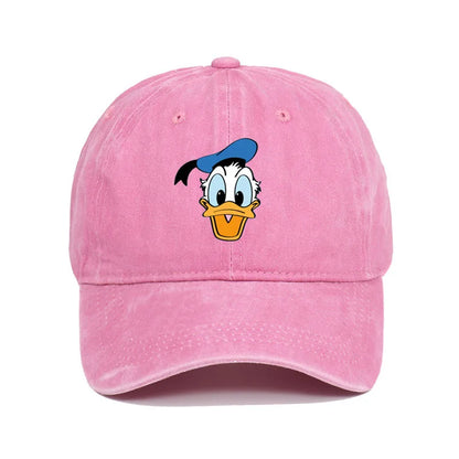 Unisex Vintage Washed Mickey Minnie Print Baseball Cap for Men Women