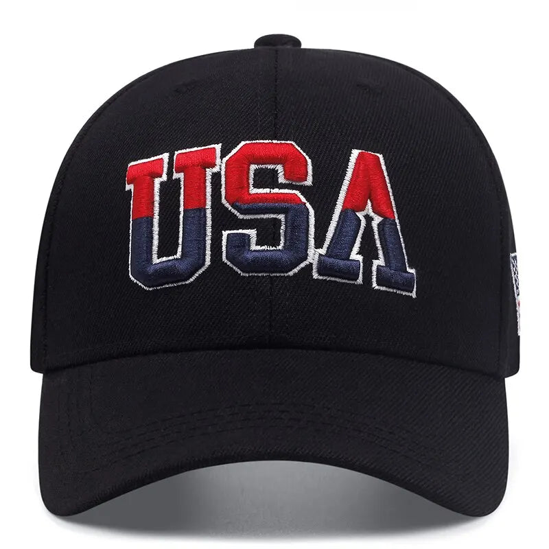Fashion Fastball Cap Classic USA Embroidered American Flag Baseball Caps For Men Women