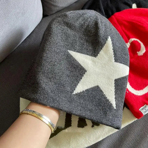 Winter Autumn Warm Knitted Beanies Women Men Y2k