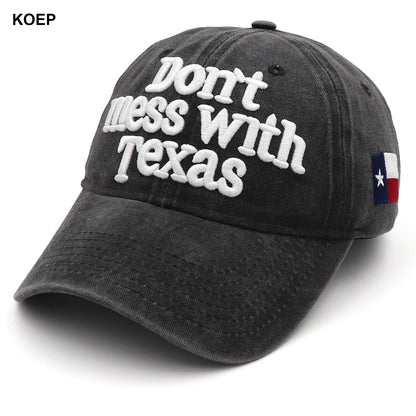 Washing With Water Don't Mess With Texas Baseball Cap