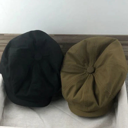 Cotton Linen Octagonal Ivy Hat Women Fashion Berets
