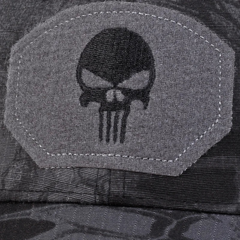 Unisex Skull Embroidered Top With Patch Breathable Baseball Caps Adjustable Sunscreen Hat