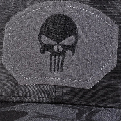 Unisex Skull Embroidered Top With Patch Breathable Baseball Caps Adjustable Sunscreen Hat
