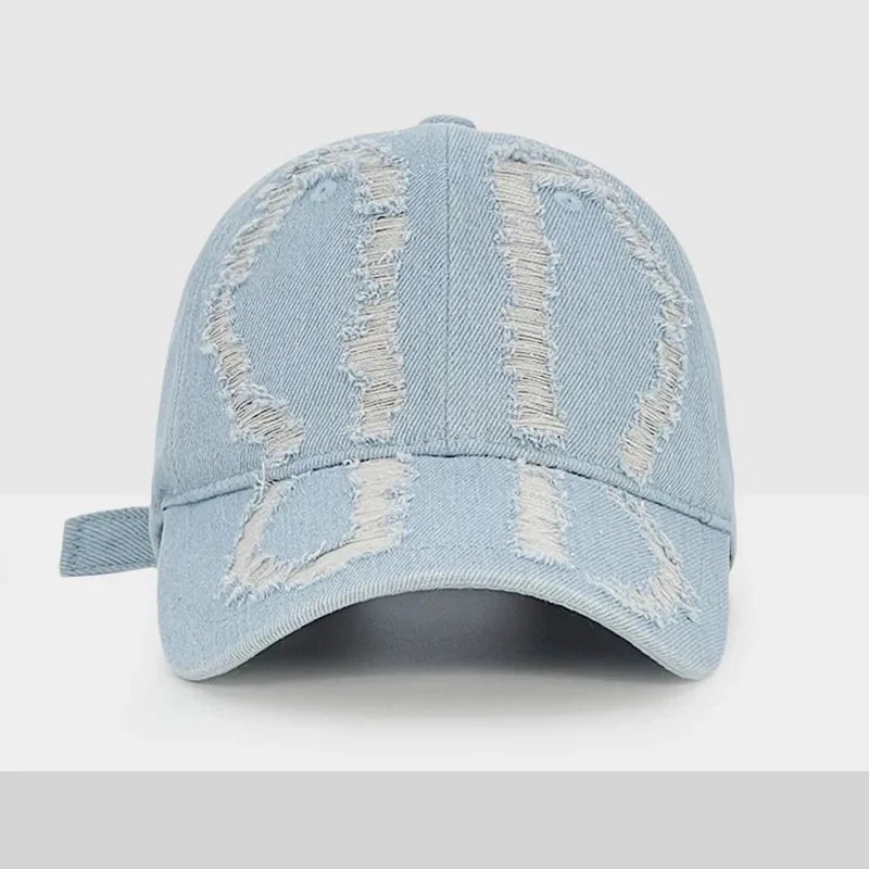 New Personalized Hole Denim Baseball Cap