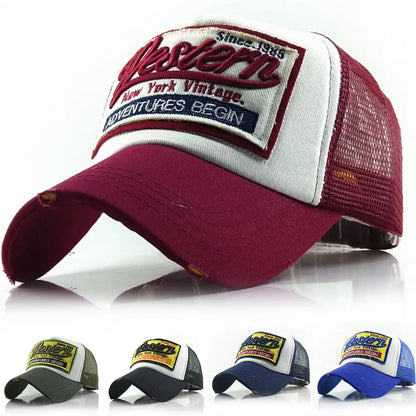 Streetwear Letter Embroidery Mesh Dad Baseball Cap Fashion Snapback