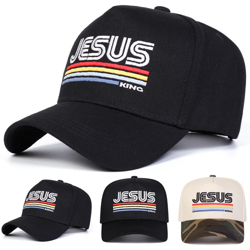 Unisex Jesus Embroidery Baseball Caps Spring Autumn