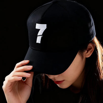 Unisex 7 Embroidered Baseball Cap Korean Style Summer