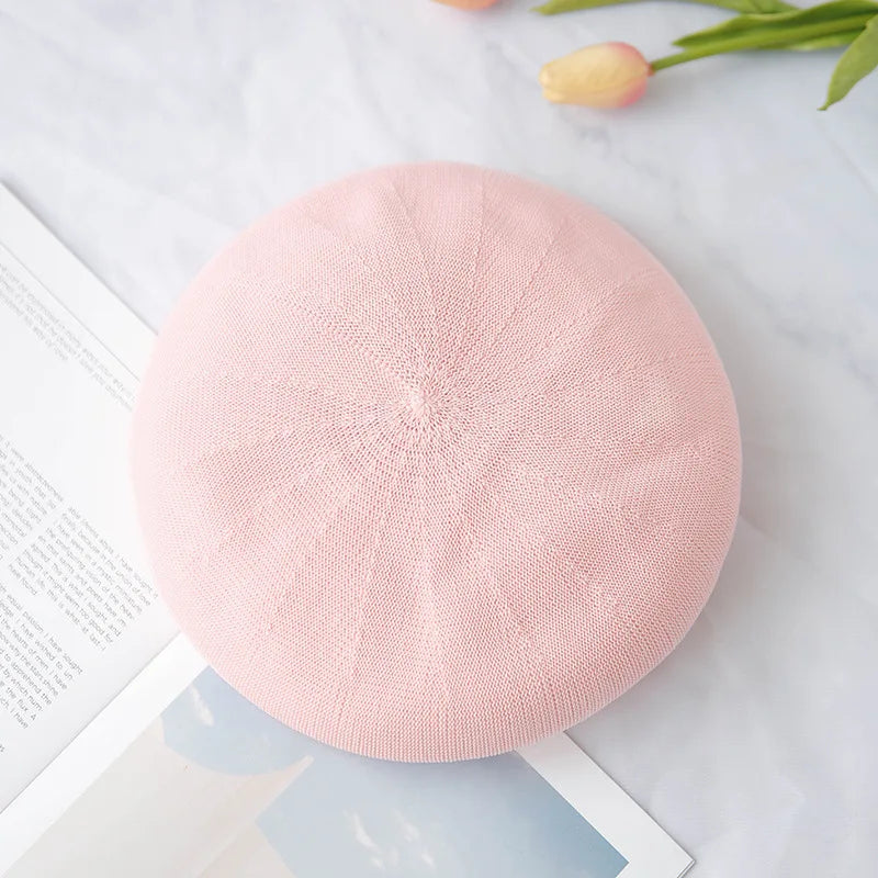 New Summer Solid Color Japan Style Beret Female