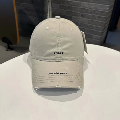 Letter Embroidered Baseball Cap For Women Spring Summer Outdoor Sunscreen Unisex Sports Casual Hat