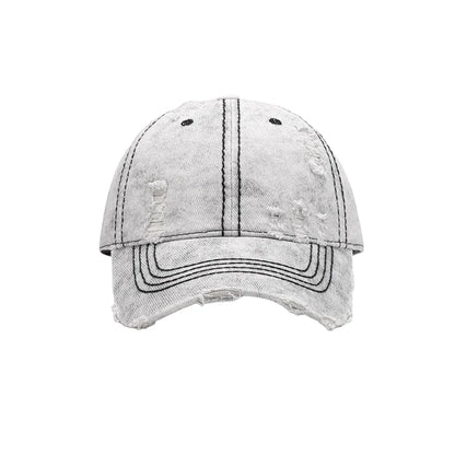 Women Face Slimming Washed Denim Baseball Cap