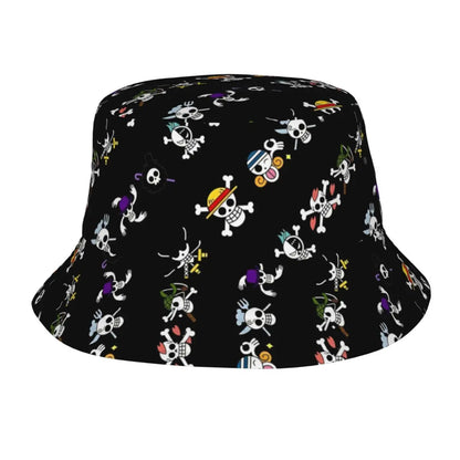 Japan Anime Zoro Luffy Skull Bucket Hats for Women Men Summer