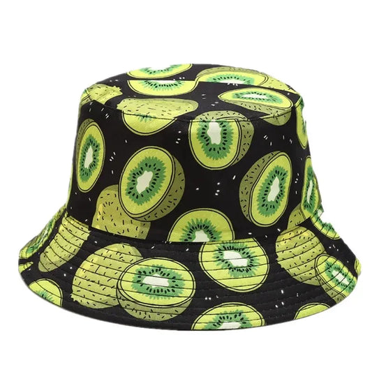 Four Seasons Cotton Fruit Pattern Print Bucket Hat