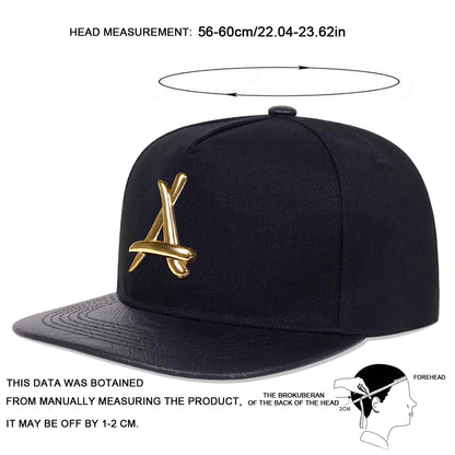 Unisex Personality A Letter Label Hip Hop Hats Spring Autumn Outdoor Adjustable Casual Baseball Caps