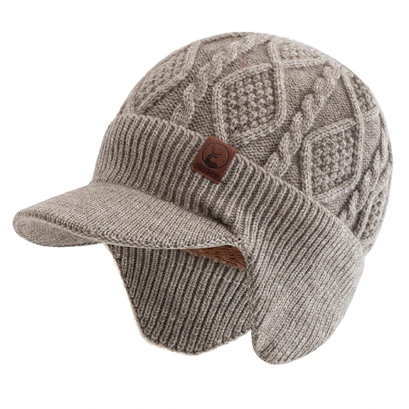 New Unisex Winter Hat Plush Fur Lined Warm Earflap Cap