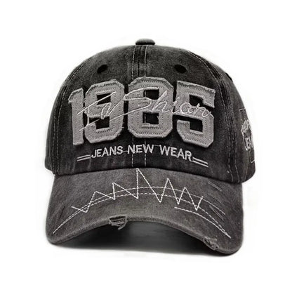 1pcs Vintage Baseball Hat with Digital Embroidery Casual Hip Hop Sun Hats