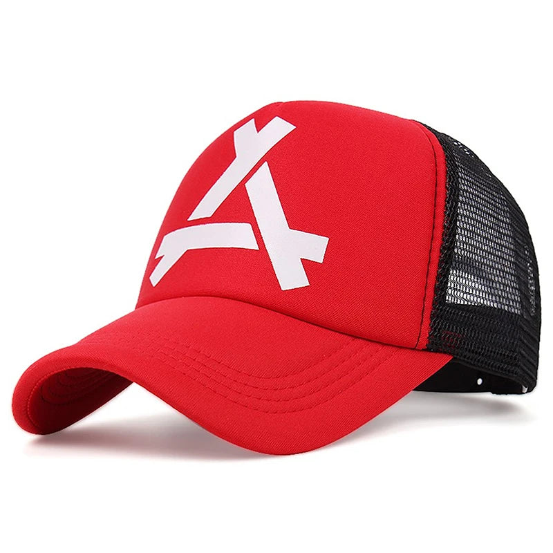 Simple and Creative Baseball Hat A Printed Mesh Hat