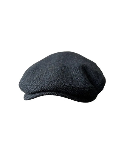 New Autumn Winter Blue Herringbone Hats Men Berets Cap