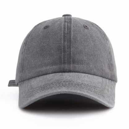 1pc Solid Color Washed Baseball Cap For Adults,  Minimalist Retro Style Casual Soft