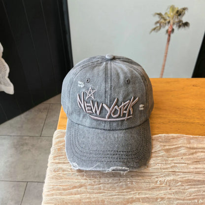 Fashion Letter Embroidery Baseball Cap for Women Men