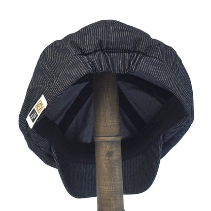 Stripe Newsboy Cap Peaky Casual Octagonal Hat