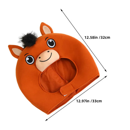Year Of The Horse Headgear Cartoon Horse Hat For Party Photo Booth Cosplay