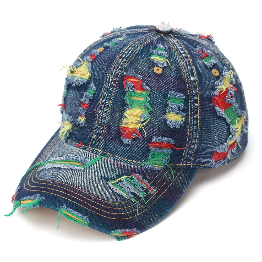 Cowboy Frayed Colored Cotton Thread Beggar Hat