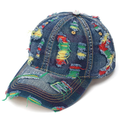 Cowboy Frayed Colored Cotton Thread Beggar Hat