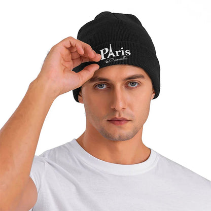 Paris Romantic Warm Knit Beanie Hat Stylish Winter Cuffed Cap